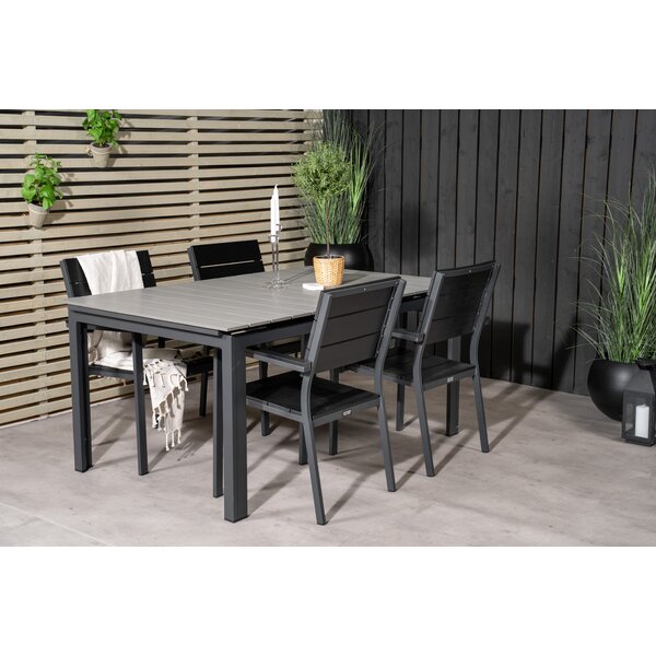 Dakota Fields Faiyaz Rectangular 4 Person 160cm Long Dining Set